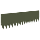 vidaXL Fűszegélyezés 20 pcs 103 x 30 cm Acél Olajzöld