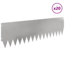 vidaXL Fűszegélyezés 20 pcs 103 x 30 cm Acél Ezüst