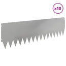 vidaXL Fűszegélyezés 10 pcs 103 x 30 cm Acél Ezüst