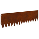 vidaXL Fűszegélyezés 10 pcs 103 x 30 cm Acél Rozsdás