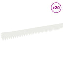 vidaXL Fűszegélyezés 20 pcs 103 x 10 cm Acél Fehér