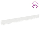 vidaXL Fűszegélyezés 30 pcs 103 x 10 cm Acél Fehér