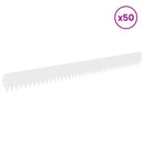 vidaXL Fűszegélyezés 50 pcs 103 x 10 cm Acél Fehér
