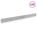 vidaXL Fűszegélyezés 30 pcs 103 x 10 cm Acél Ezüst