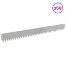 vidaXL Fűszegélyezés 50 pcs 103 x 10 cm Acél Ezüst