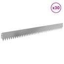 vidaXL Fűszegélyezés 30 pcs 103 x 10 cm Acél Ezüst