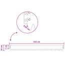 vidaXL Fűszegélyezés 50 pcs 103 x 10 cm Acél Ezüst
