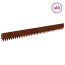vidaXL Fűszegélyezés 10 pcs 103 x 10 cm Acél Rozsdás