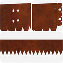 vidaXL Fűszegélyezés 30 pcs 103 x 10 cm Acél Rozsdás