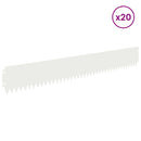 vidaXL Fűszegélyezés 20 pcs 103 x 15 cm Acél Fehér