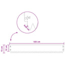 vidaXL Fűszegélyezés 30 pcs 103 x 15 cm Acél Fehér