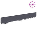 vidaXL Fűszegélyezés 20 db 103 x 15 cm Acél Antracitszürke