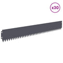 vidaXL Fűszegélyezés 30 db 103 x 15 cm Acél Antracitszürke