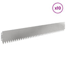 vidaXL Fűszegélyezés 10 pcs 103 x 15 cm Acél Ezüst