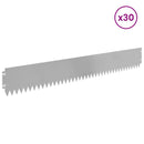 vidaXL Fűszegélyezés 30 pcs 103 x 15 cm Acél Ezüst