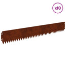 vidaXL Fűszegélyezés 10 pcs 103 x 15 cm Acél Rozsdás
