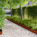 vidaXL Fűszegélyezés 30 pcs 103 x 15 cm Acél Rozsdás