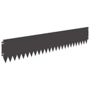 vidaXL Fűszegélyezés 10 pcs 103 x 20 cm Acél Fekete