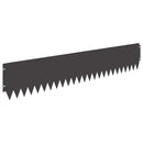vidaXL Fűszegélyezés 20 pcs 103 x 20 cm Acél Fekete