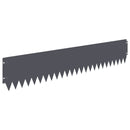 vidaXL Fűszegélyezés 10 pcs 103 x 20 cm Acél Antracitszürke