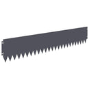 vidaXL Fűszegélyezés 20 pcs 103 x 20 cm Acél Antracitszürke