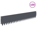 vidaXL Fűszegélyezés 30 pcs 103 x 20 cm Acél Antracitszürke