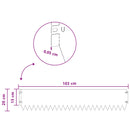 vidaXL Fűszegélyezés 20 pcs 103 x 20 cm Acél Ezüst