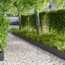 vidaXL Fűszegélyezés 10 pcs 103 x 25 cm Acél Fekete