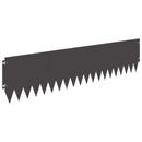 vidaXL Fűszegélyezés 10 pcs 103 x 25 cm Acél Fekete