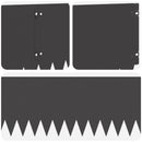 vidaXL Fűszegélyezés 20 pcs 103 x 25 cm Acél Fekete