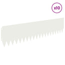 vidaXL Fűszegélyezés 10 pcs 103 x 25 cm Acél Fehér
