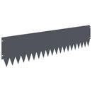 vidaXL Fűszegélyezés 10 pcs 103 x 25 cm Acél Antracitszürke