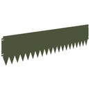 vidaXL Fűszegélyezés 20 pcs 103 x 25 cm Acél Olajzöld
