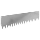 vidaXL Fűszegélyezés 10 pcs 103 x 25 cm Acél Ezüst
