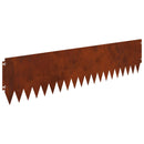 vidaXL Fűszegélyezés 10 pcs 103 x 25 cm Acél Rozsdás