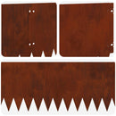 vidaXL Fűszegélyezés 20 pcs 103 x 25 cm Acél Rozsdás
