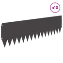 vidaXL Fűszegélyezés 10 db 103 x 30 cm Acél Fekete