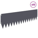 vidaXL Fűszegélyezés 10 pcs 103 x 30 cm Acél Antracitszürke
