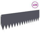 vidaXL Fűszegélyezés 20 db 103 x 30 cm Acél Antracitszürke