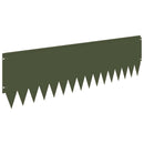 vidaXL Fűszegélyezés 10 pcs 103 x 30 cm Acél Olajzöld