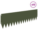 vidaXL Fűszegélyezés 10 pcs 103 x 30 cm Acél Olajzöld