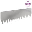 vidaXL Fűszegélyezés 20 pcs 103 x 30 cm Acél Ezüst