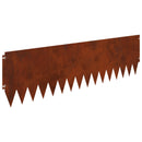 vidaXL Fűszegélyezés 10 pcs 103 x 30 cm Acél Rozsdás