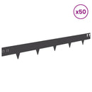 vidaXL Fűszegélyezés 50 pcs 100 x 12 cm Acél Fekete