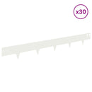 vidaXL Fűszegélyezés 30 pcs 100 x 12 cm Acél Fehér
