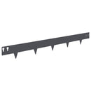 vidaXL Fűszegélyezés 10 pcs 100 x 12 cm Acél Antracitszürke