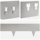 vidaXL Fűszegélyezés 10 pcs 100 x 12 cm Acél Ezüst