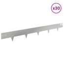 vidaXL Fűszegélyezés 30 pcs 100 x 12 cm Acél Ezüst
