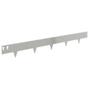 vidaXL Fűszegélyezés 20 pcs 100 x 12 cm Acél Ezüst