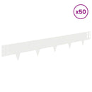 vidaXL Fűszegélyezés 50 pcs 100 x 15 cm Acél Fehér